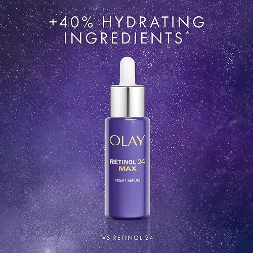 Olay Retinol 24 MAX Night Serum With 40% More Retinol Complex, Advanced Anti-Ageing Face Serum For Firmer Skin, Reduces Wrinkles, Fine Lines And