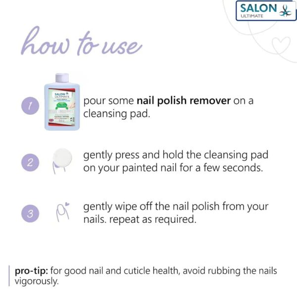 SALON ULTIMATE Professional 100% Pure Acetone Nail Polish Remover, UV/LED GEL Soak Off, Easily & Quickly Removes All Types of Nail Polish, Acryli